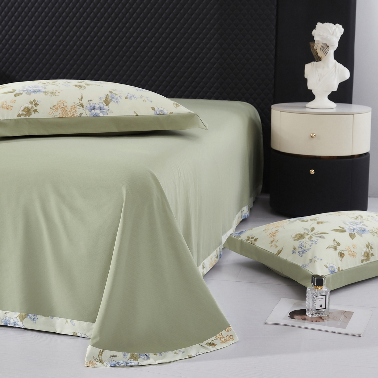 91家纺网 家纺一手货源 找家纺 网客家纺 2026新款A类凉感天丝棉夏被四件套 松香