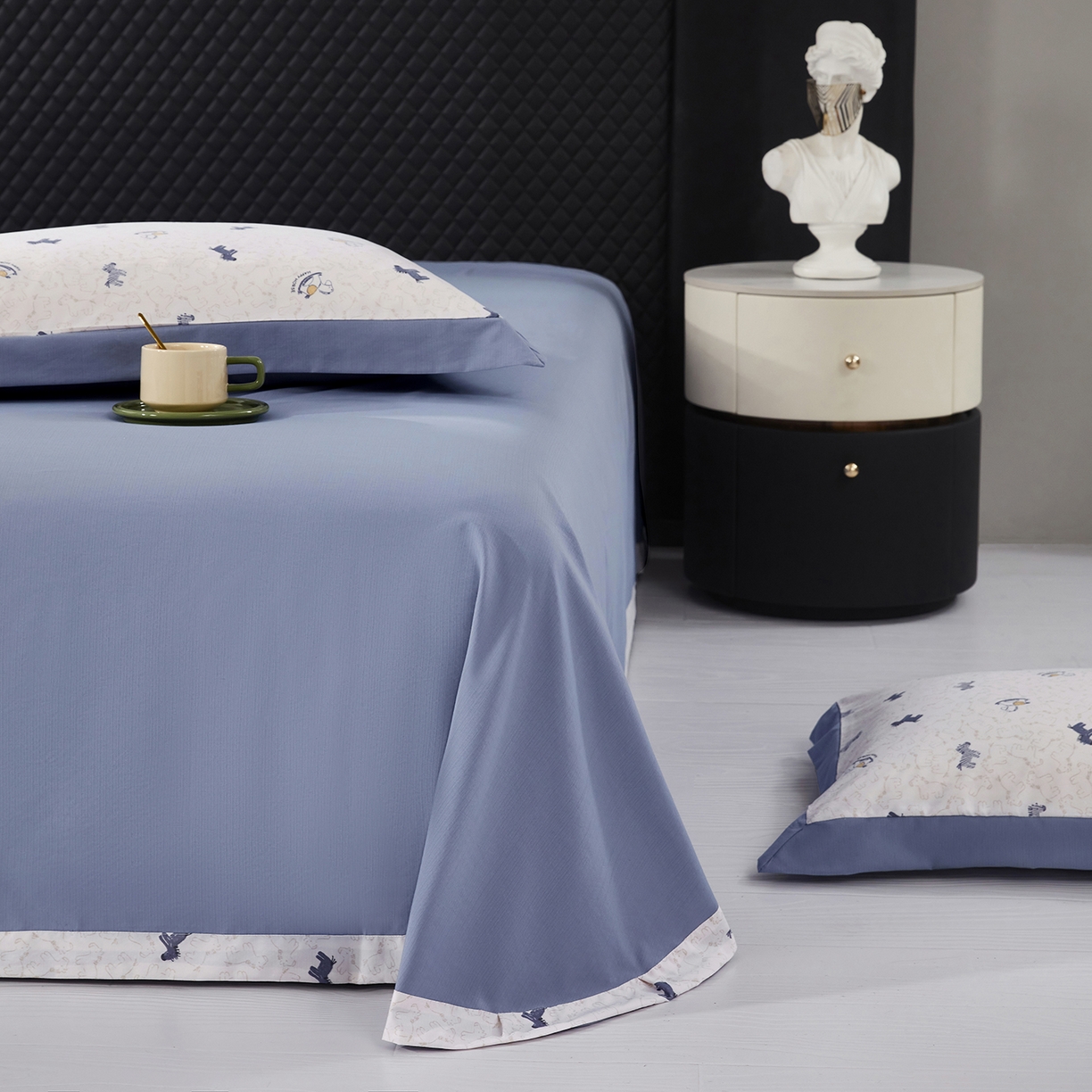 91家纺网 家纺一手货源 找家纺 网客家纺 2026新款A类凉感天丝棉夏被四件套 小木马