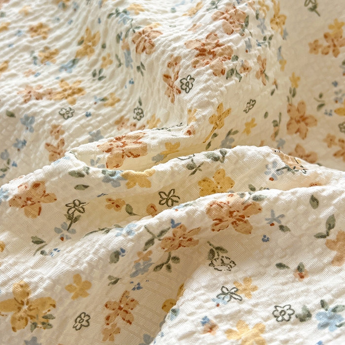 91家纺网 家纺一手货源 找家纺 仟网汇 2026新款简单款泡芙纱印花四件套 花间赋