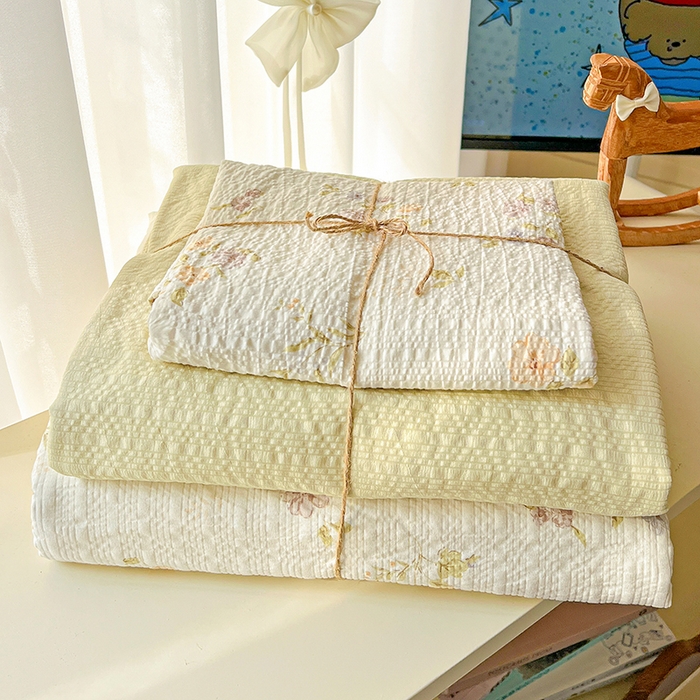 91家纺网 家纺一手货源 找家纺 仟网汇 2026新款简单款泡芙纱印花四件套 欢乐趴