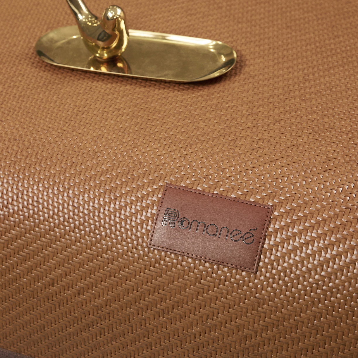 91家纺网 家纺一手货源 找家纺 网客家纺 2026新款Romanee雪藤凉感席 卡其