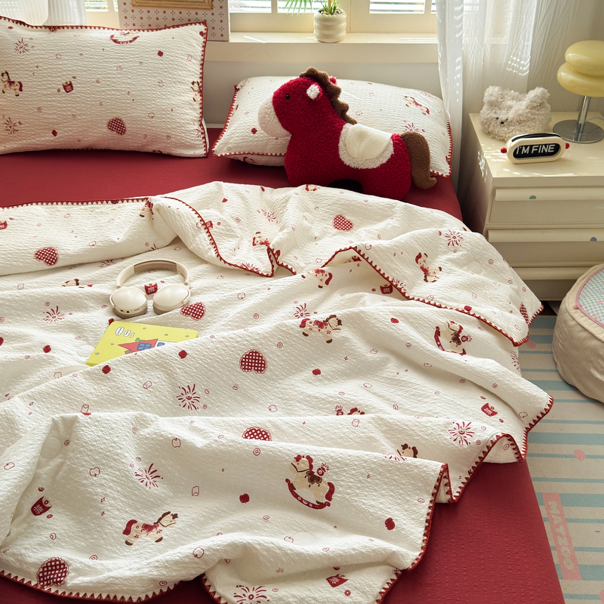 91家纺网 家纺一手货源 找家纺 （总）暖阳 2026新款100%棉花泡芙棉贝壳夏被被子被芯