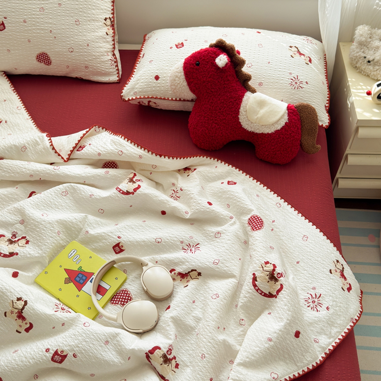 91家纺网 家纺一手货源 找家纺 （总）暖阳 2026新款100%棉花泡芙棉贝壳夏被被子被芯