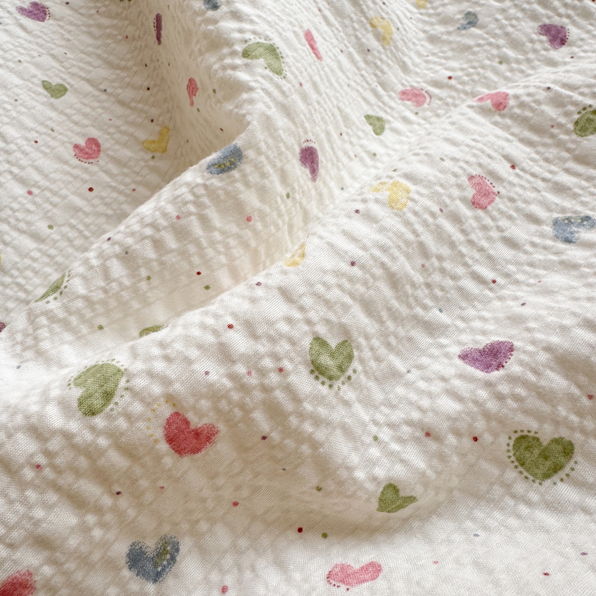 91家纺网 家纺一手货源 找家纺 暖阳 2026新款100%棉花泡芙棉贝壳夏被被子被芯 心心相印