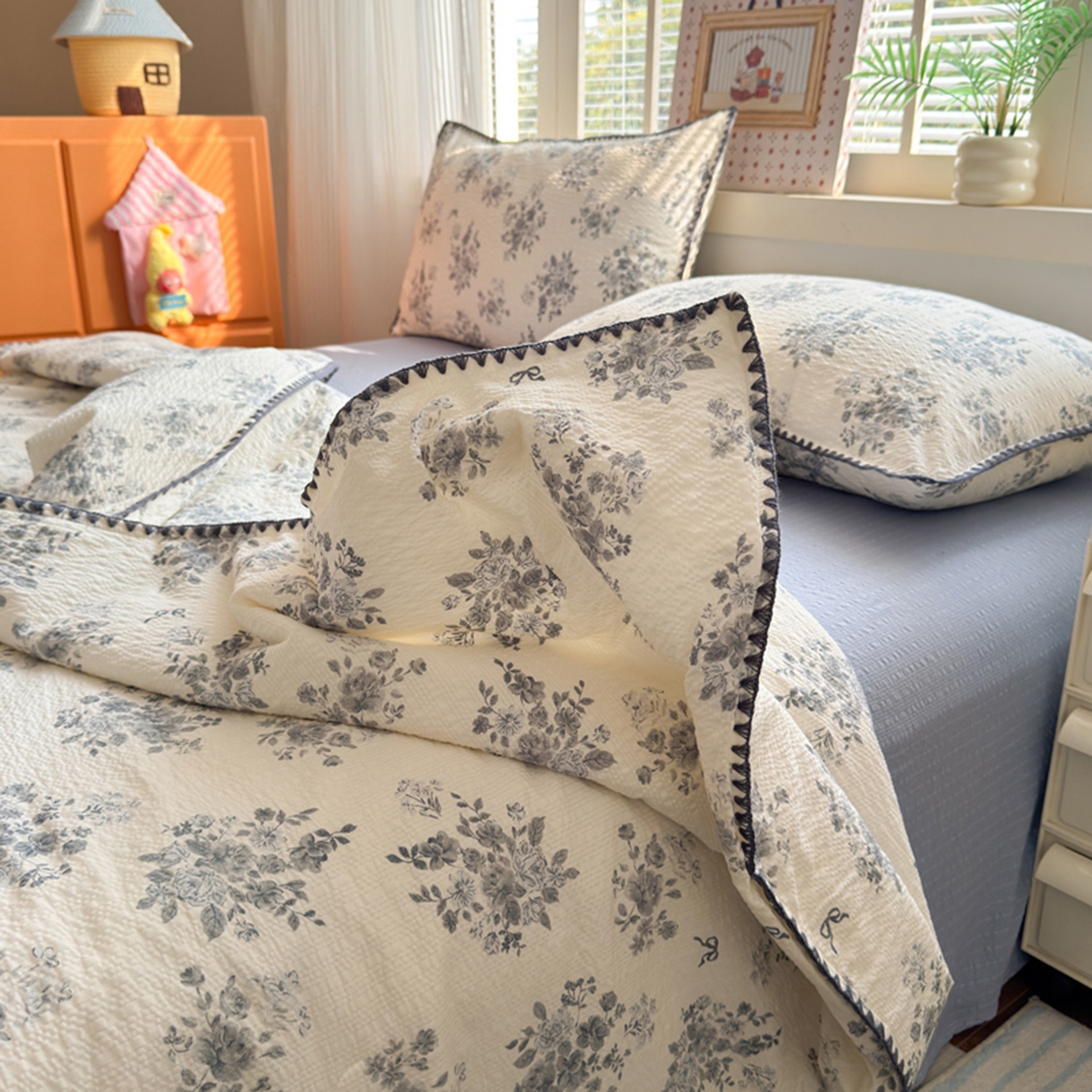 91家纺网 家纺一手货源 找家纺 暖阳 2026新款100%棉花泡芙棉贝壳夏被被子被芯 雅漾