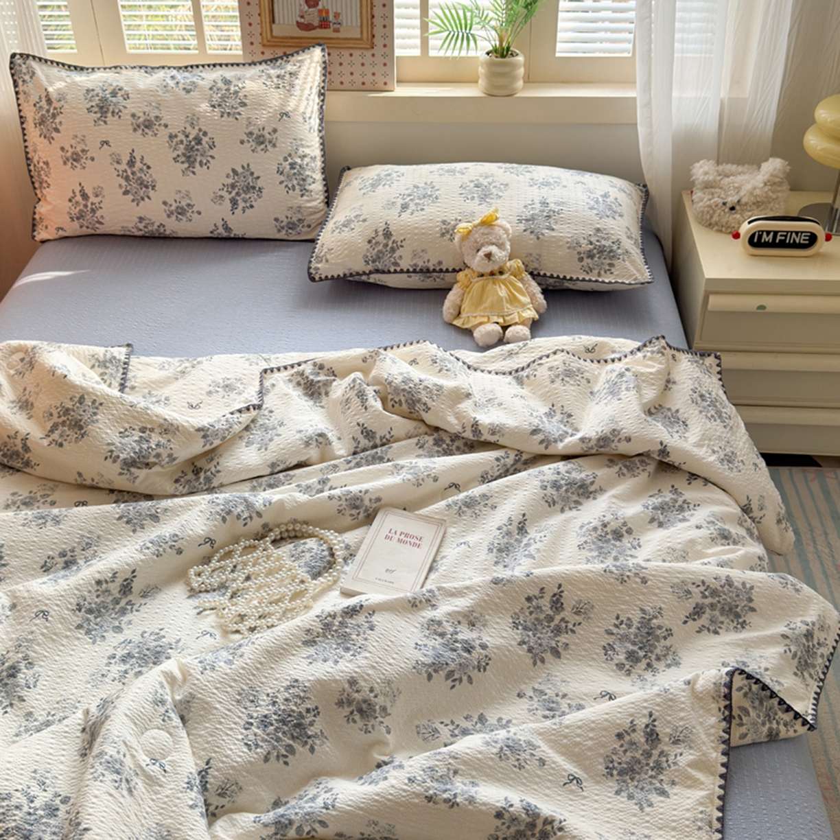 91家纺网 家纺一手货源 找家纺 暖阳 2026新款100%棉花泡芙棉贝壳夏被被子被芯 雅漾