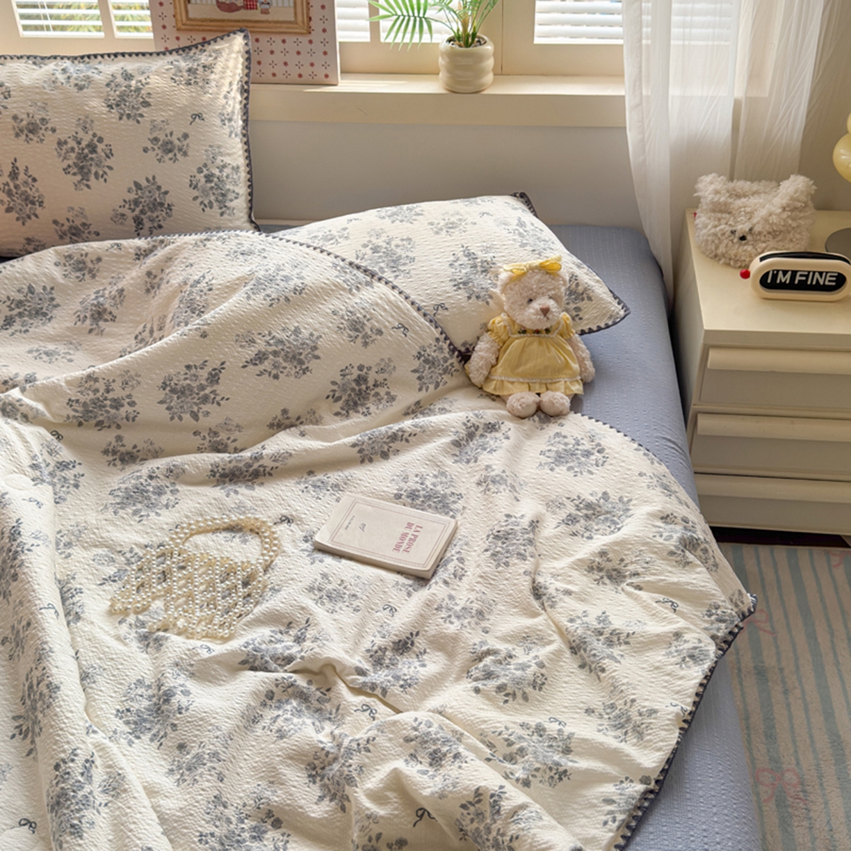 91家纺网 家纺一手货源 找家纺 暖阳 2026新款100%棉花泡芙棉贝壳夏被被子被芯 雅漾