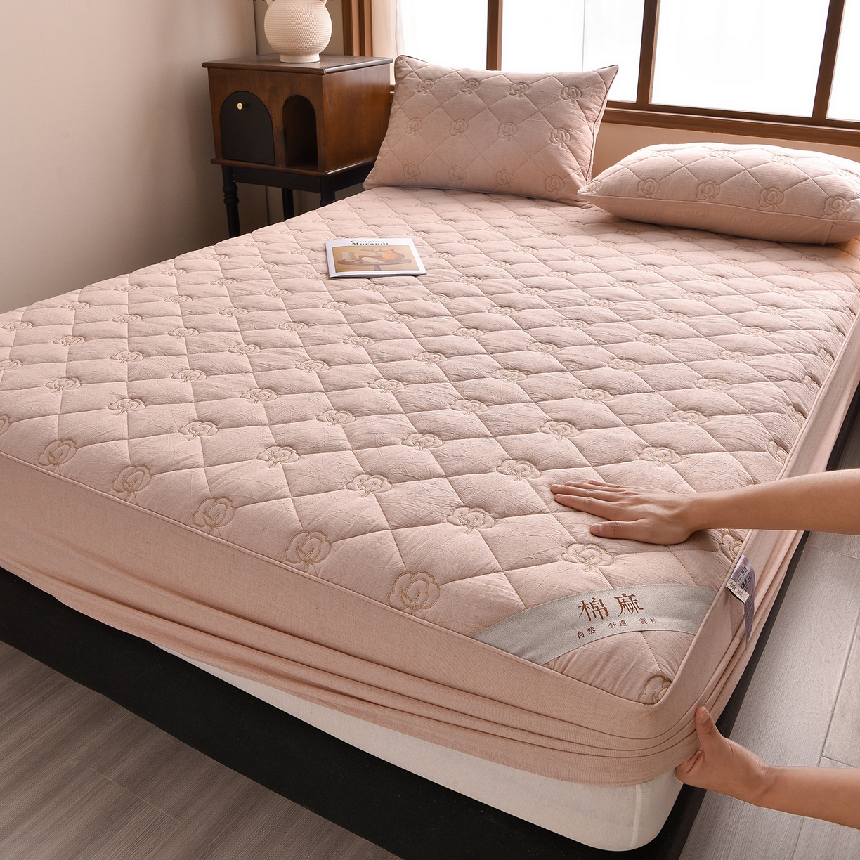 91家纺网 家纺一手货源 找家纺 （总）好眠好梦家纺 2026新款全棉纯棉棉麻抗菌防螨床笠