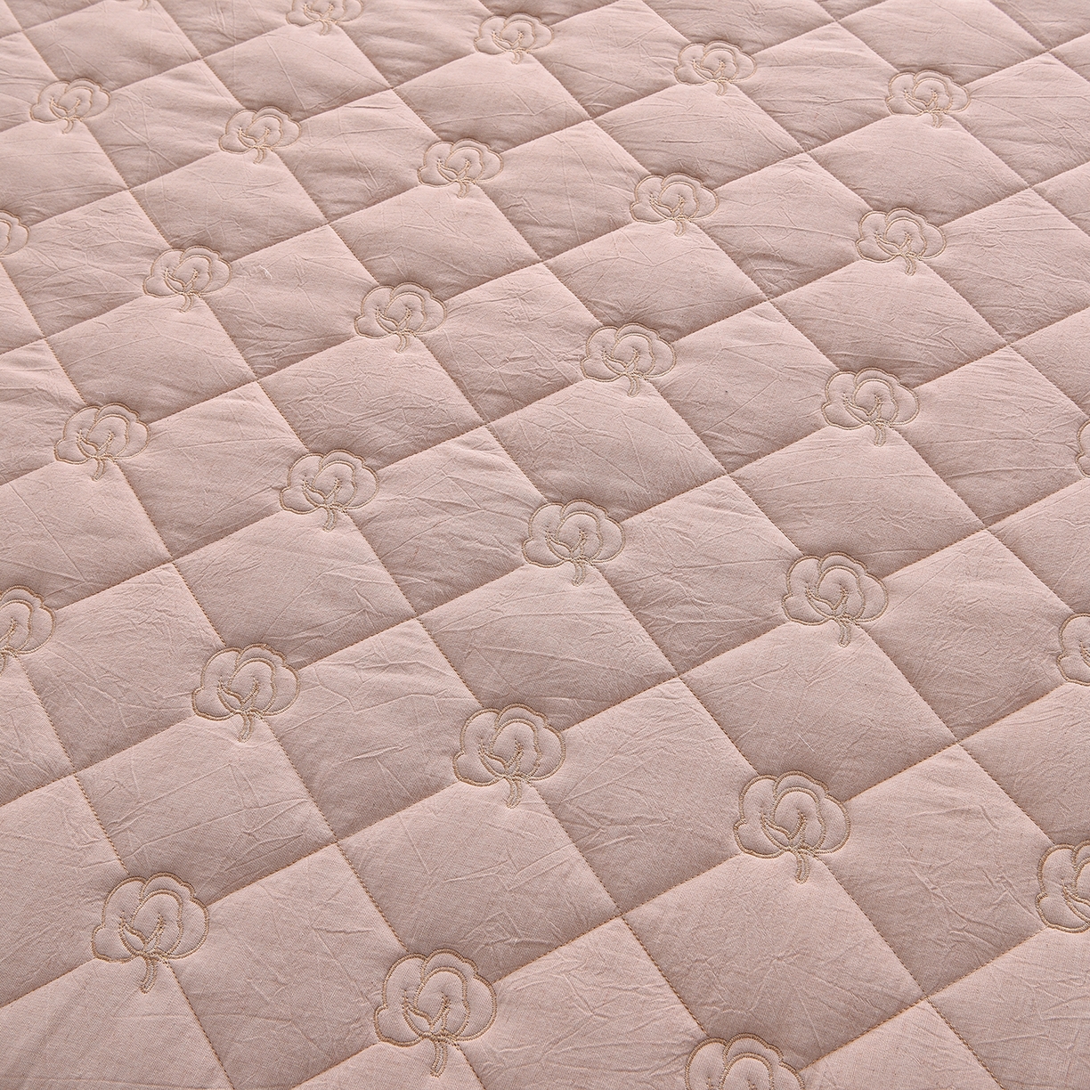 91家纺网 家纺一手货源 找家纺 好眠好梦家纺 2026新款全棉纯棉棉麻抗菌防螨床笠 棉之语-粉色