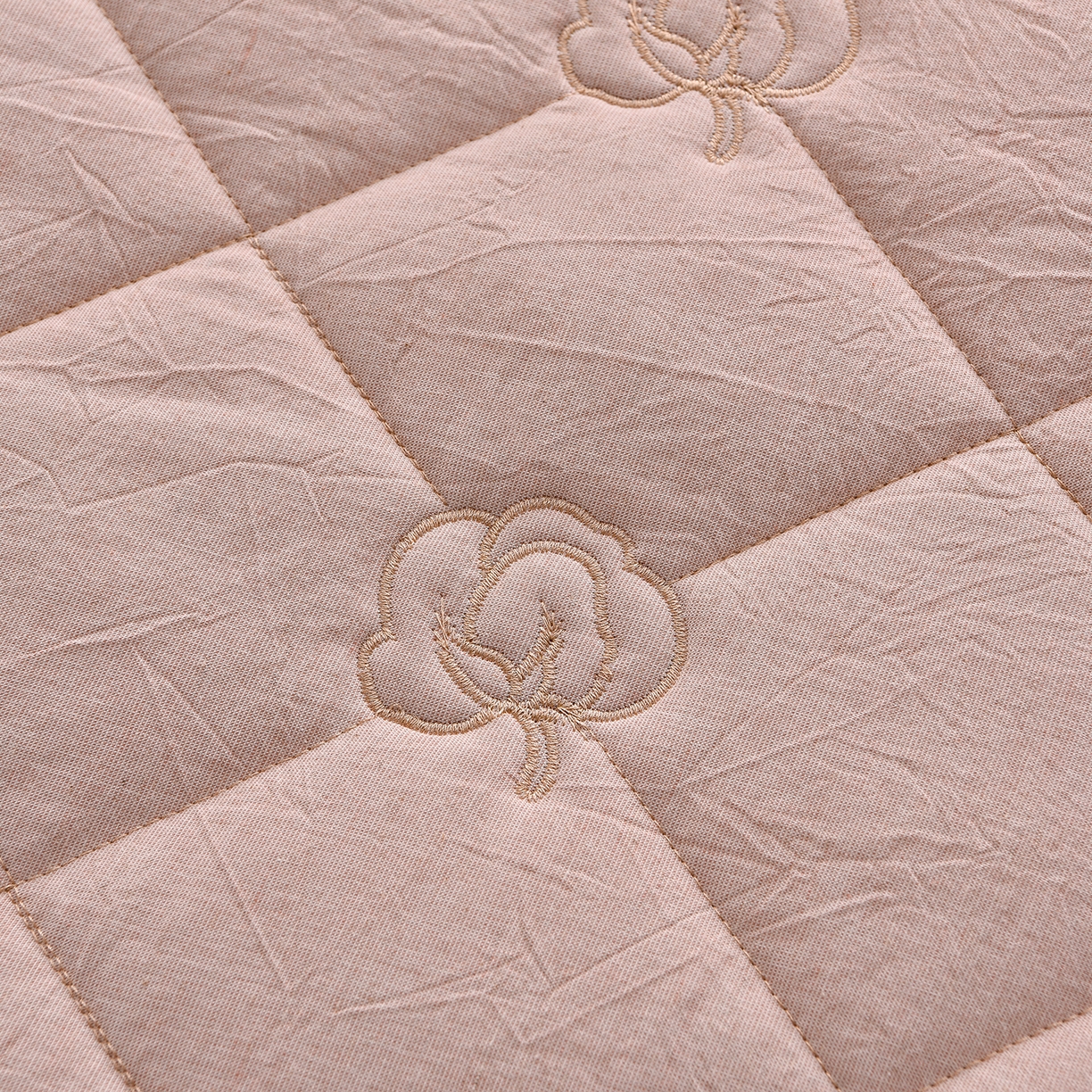 91家纺网 家纺一手货源 找家纺 好眠好梦家纺 2026新款全棉纯棉棉麻抗菌防螨床笠 棉之语-粉色