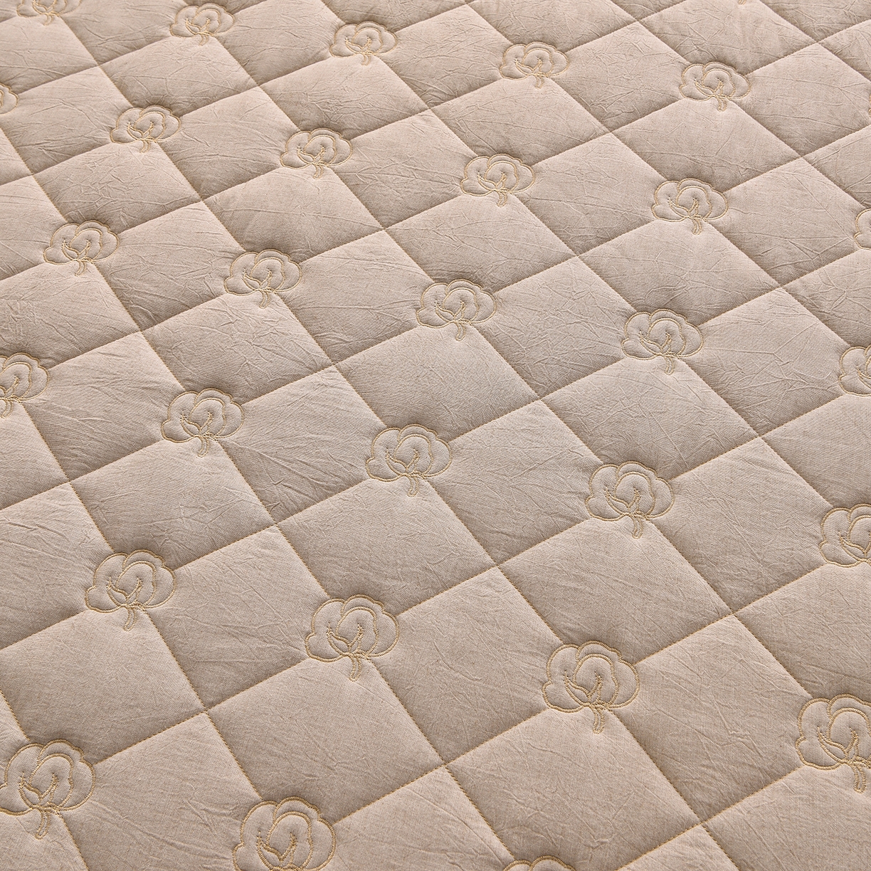 91家纺网 家纺一手货源 找家纺 好眠好梦家纺 2026新款全棉纯棉棉麻抗菌防螨床笠 棉之语-卡其