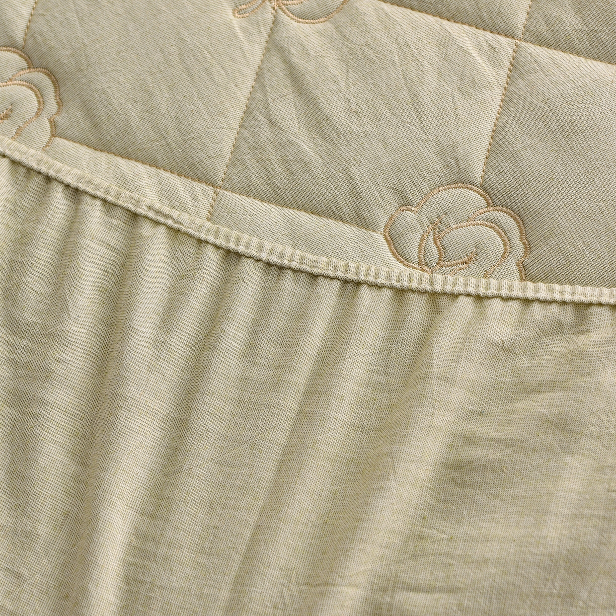 91家纺网 家纺一手货源 找家纺 好眠好梦家纺 2026新款全棉纯棉棉麻抗菌防螨床笠 棉之语-绿色