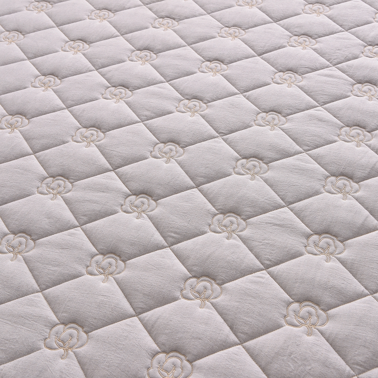 91家纺网 家纺一手货源 找家纺 好眠好梦家纺 2026新款全棉纯棉棉麻抗菌防螨床笠 棉之语-浅灰