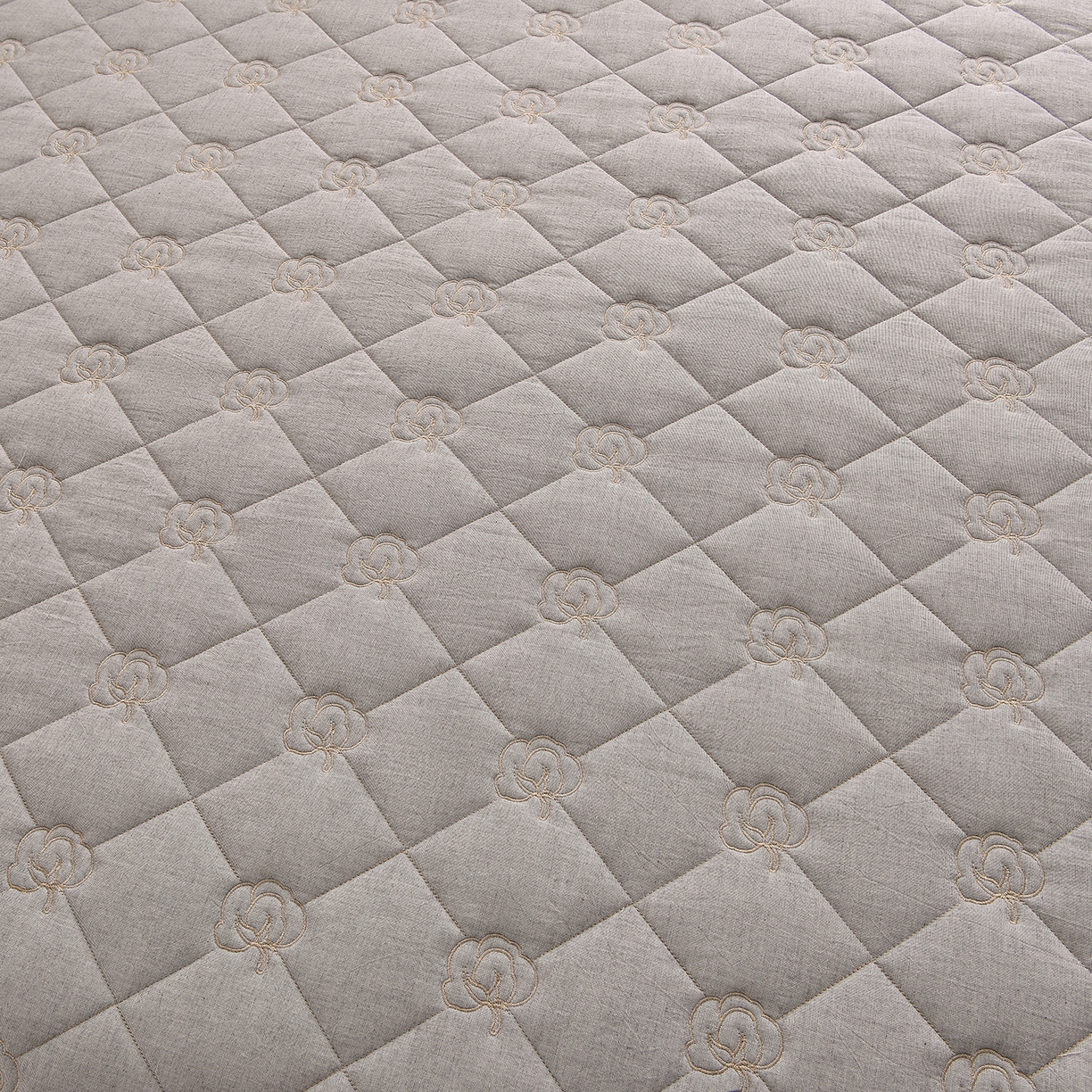 91家纺网 家纺一手货源 找家纺 好眠好梦家纺 2026新款全棉纯棉棉麻抗菌防螨床笠 棉之语-深灰