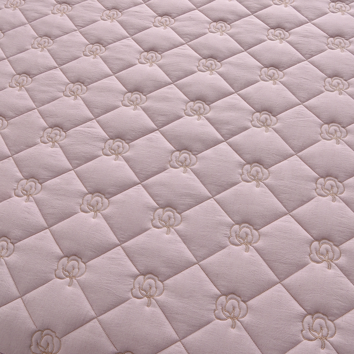 91家纺网 家纺一手货源 找家纺 好眠好梦家纺 2026新款全棉纯棉棉麻抗菌防螨床笠 棉之语-紫色