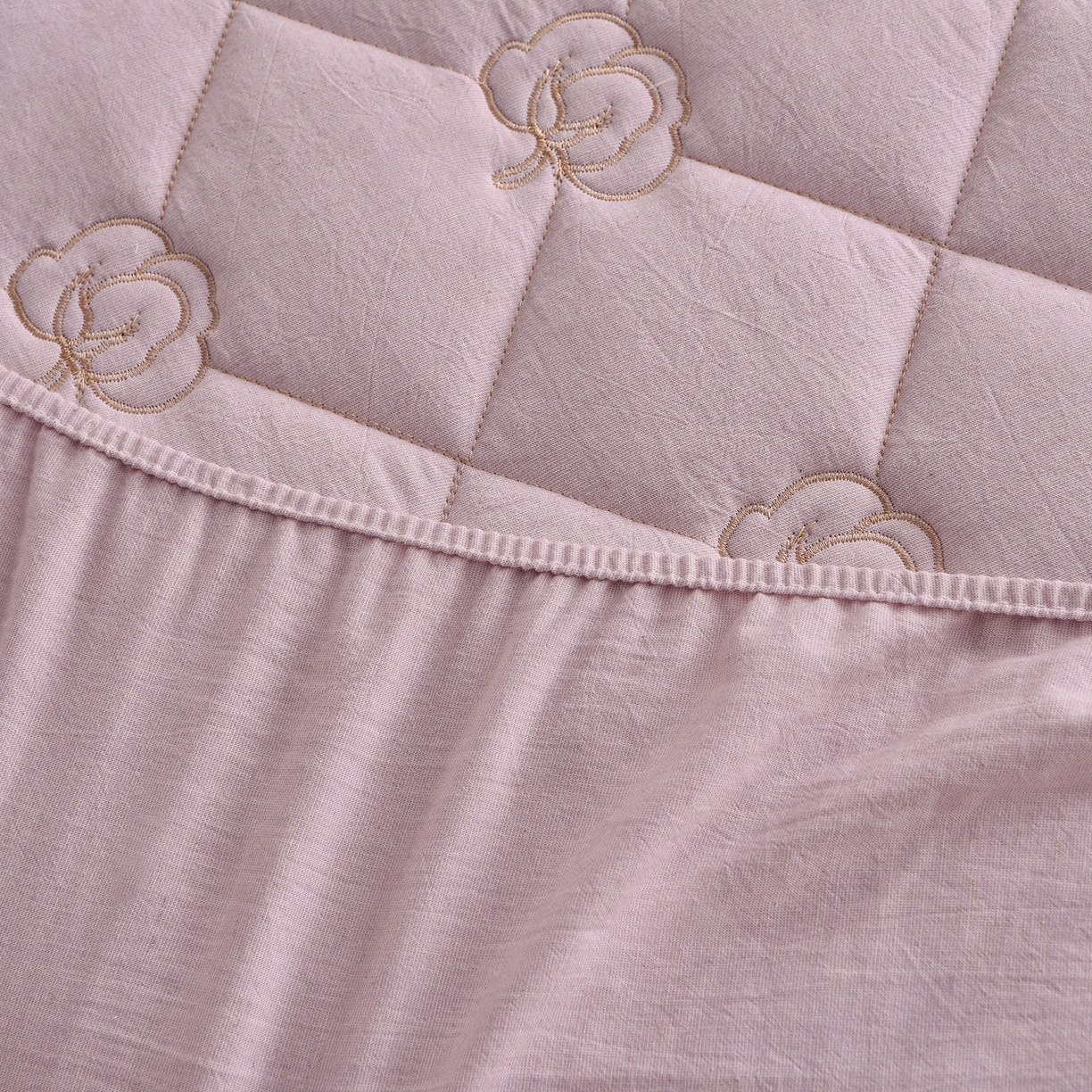 91家纺网 家纺一手货源 找家纺 好眠好梦家纺 2026新款全棉纯棉棉麻抗菌防螨床笠 棉之语-紫色