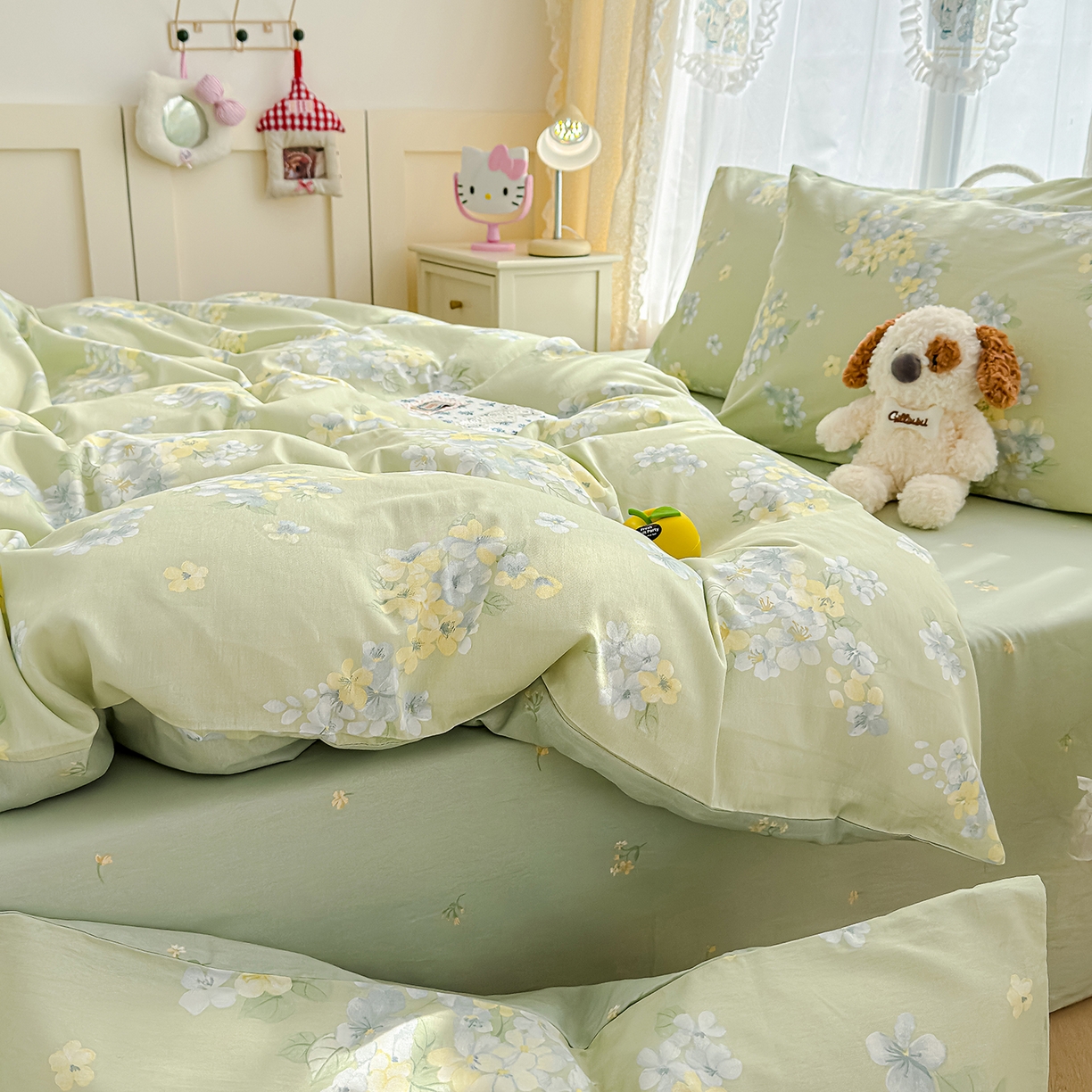 91家纺网 家纺一手货源 找家纺 元禾 2026新款12868新疆全棉印花四件套（提供质检报告 初夏花蕊