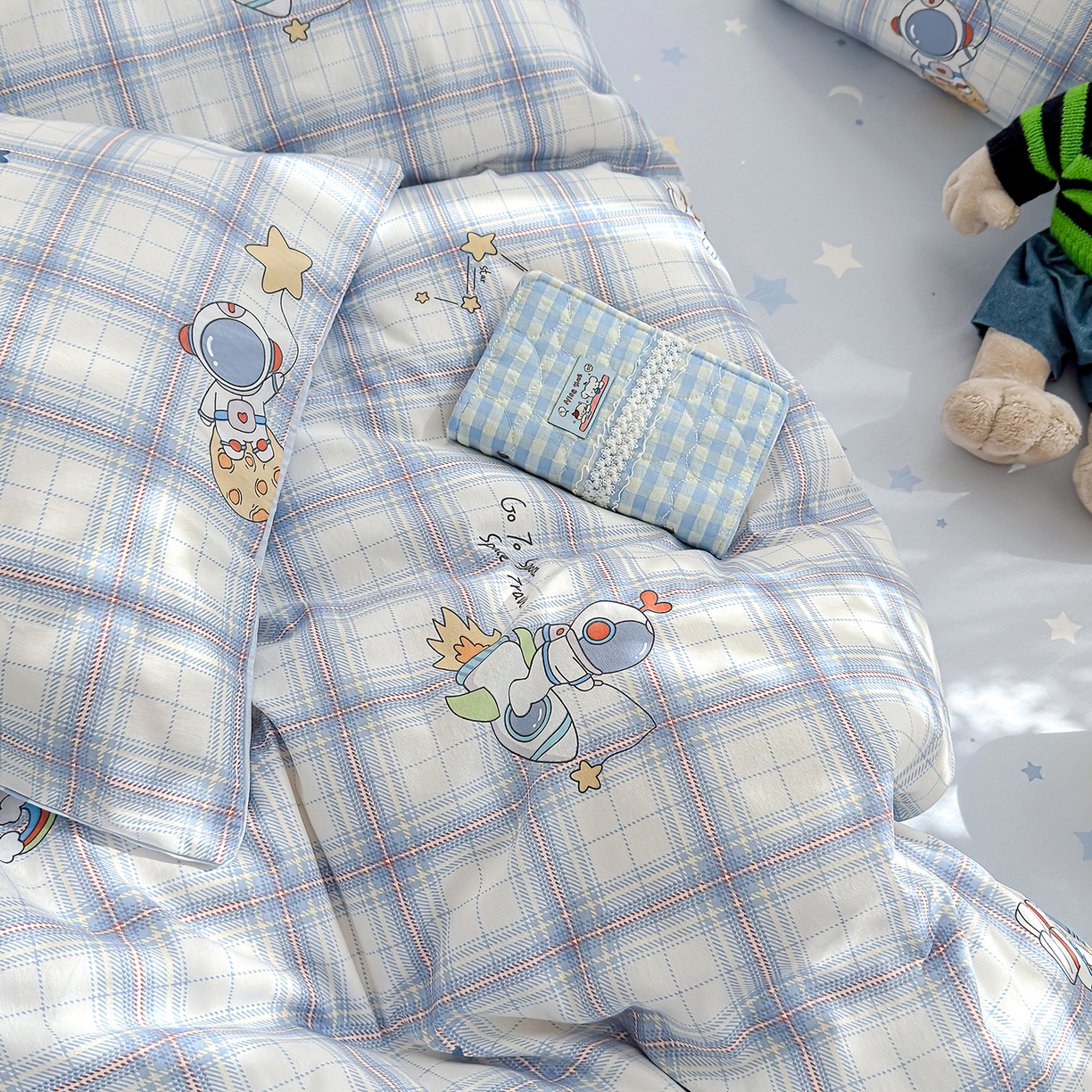 91家纺网 家纺一手货源 找家纺 元禾 2026新款12868新疆全棉印花四件套（提供质检报告 快乐星球