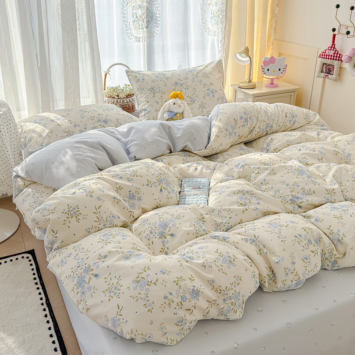 91家纺网 家纺一手货源 找家纺 元禾 2026新款12868新疆全棉单品被套系列（提供质检报告） 苏林-米蓝