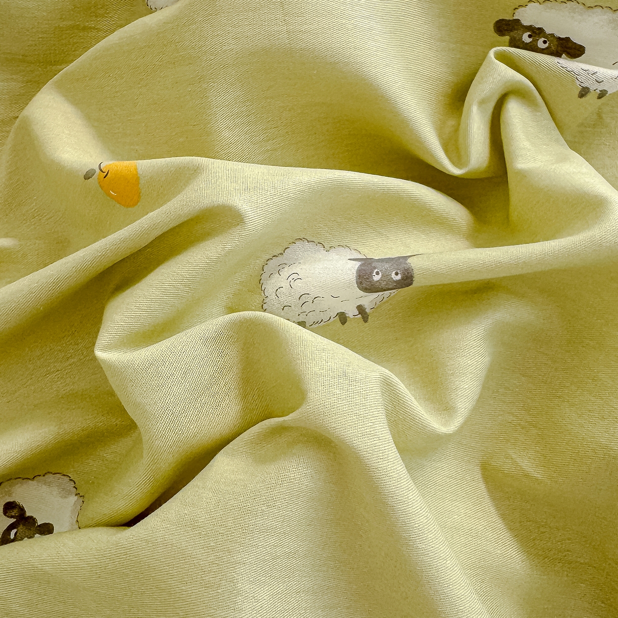 91家纺网 家纺一手货源 找家纺 元禾 2026新款12868新疆全棉单品被套系列（提供质检报告） 抹茶小羊