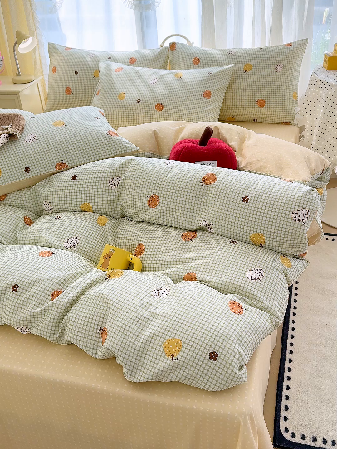 91家纺网 家纺一手货源 找家纺 元禾 2026新款12868新疆全棉印花四件套（提供质检报告 小南瓜