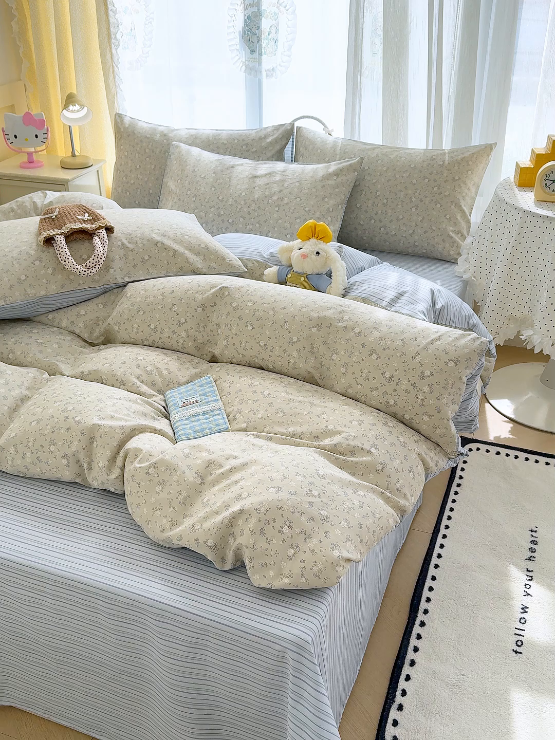 91家纺网 家纺一手货源 找家纺 元禾 2026新款12868新疆全棉印花四件套（提供质检报告 摇铃兰