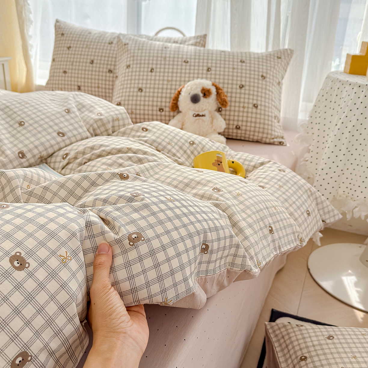 91家纺网 家纺一手货源 找家纺 元禾 2026新款12868新疆全棉单品被套系列（提供质检报告） 温莎小熊