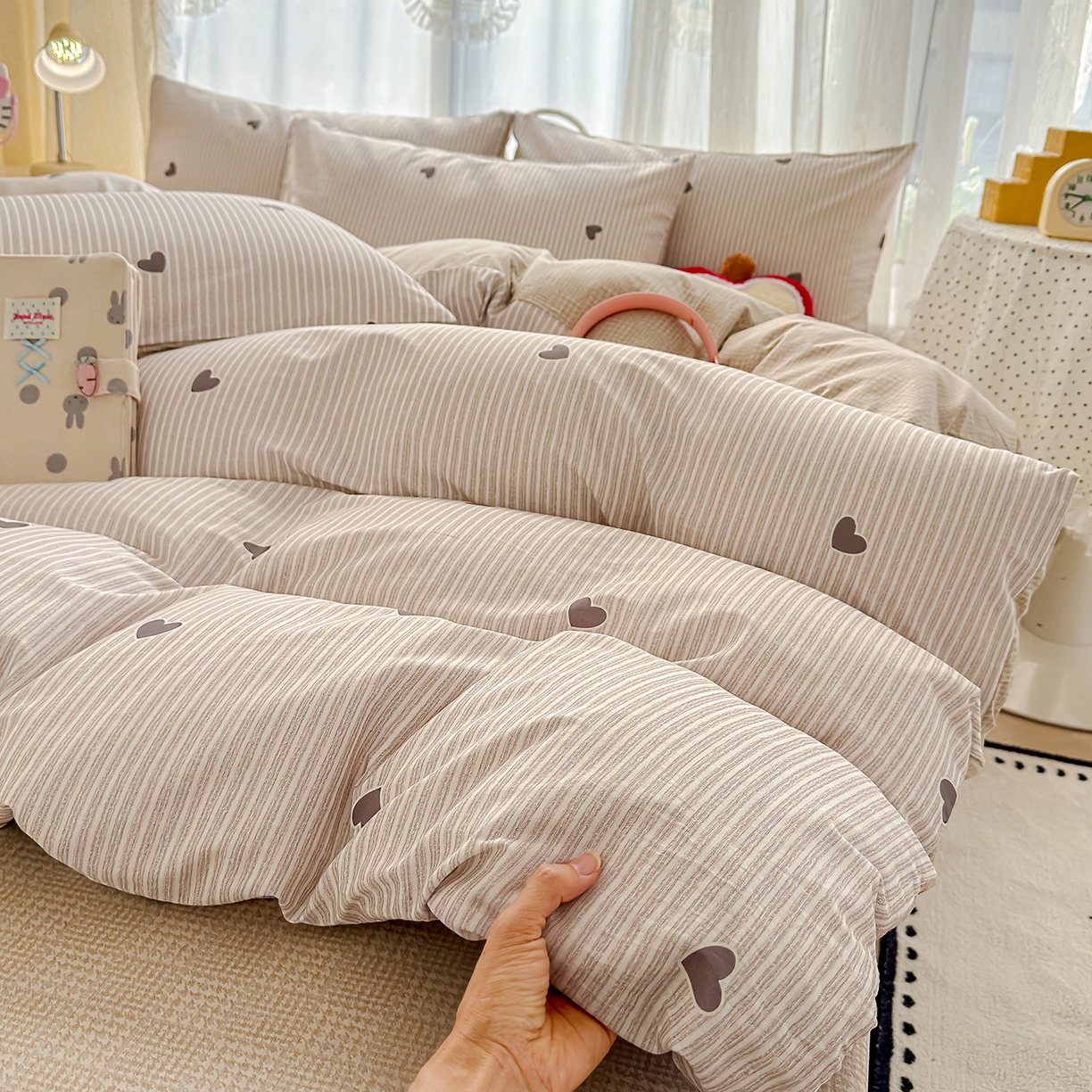 91家纺网 家纺一手货源 找家纺 元禾 2026新款12868新疆全棉单品被套系列（提供质检报告） 心动回忆