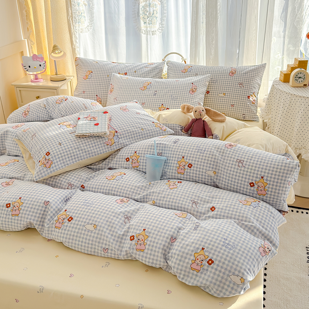 91家纺网 家纺一手货源 找家纺 元禾 2026新款12868新疆全棉单品被套系列（提供质检报告） 星星人