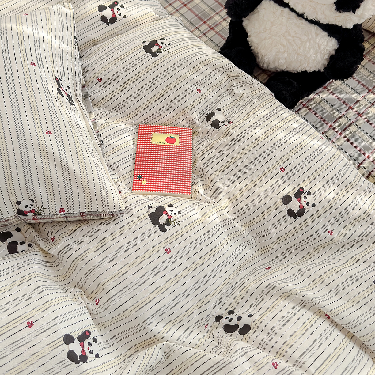 91家纺网 家纺一手货源 找家纺 元禾 2026新款12868新疆全棉单品被套系列（提供质检报告） 熊猫啵啵