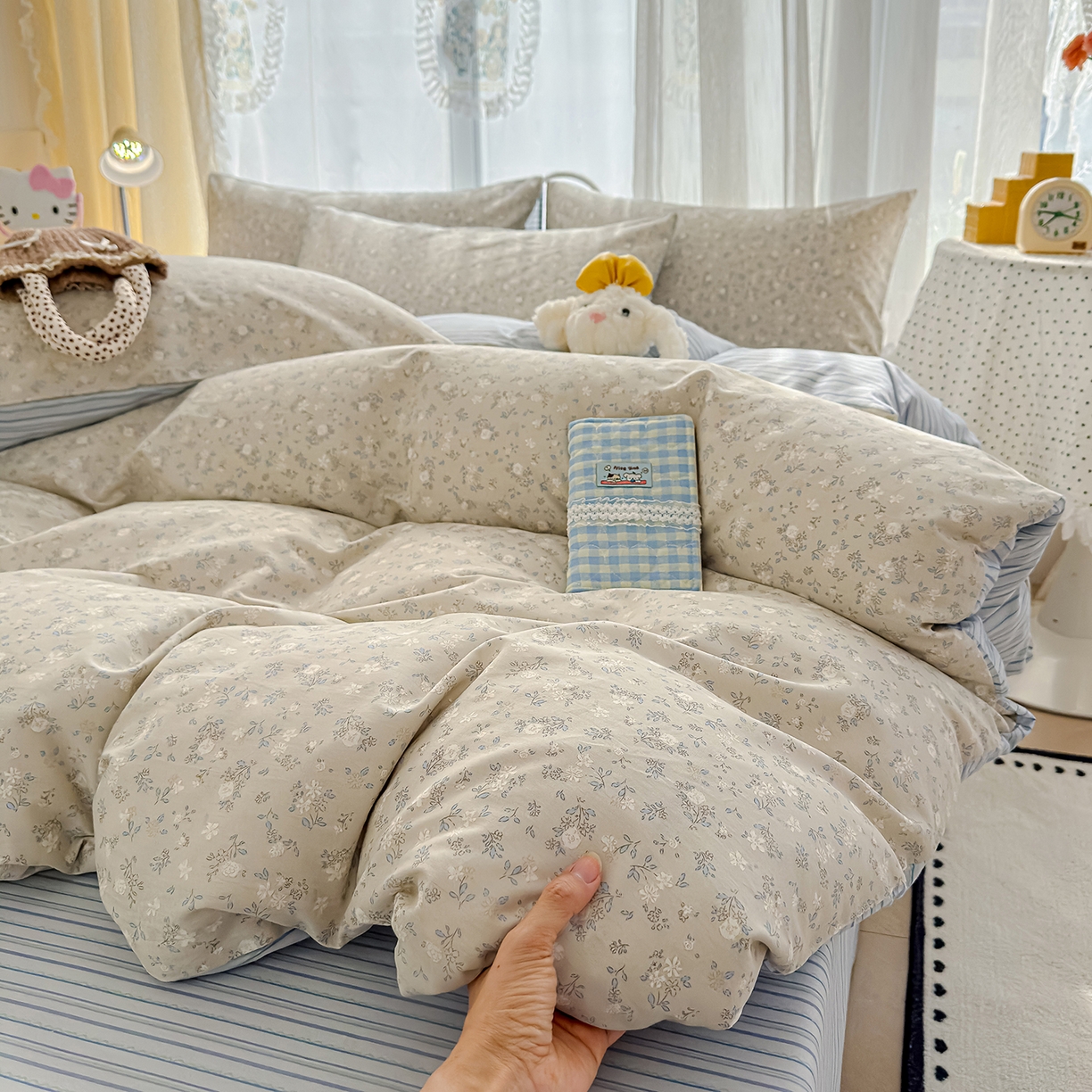 91家纺网 家纺一手货源 找家纺 元禾 2026新款12868新疆全棉单品被套系列（提供质检报告） 摇铃兰