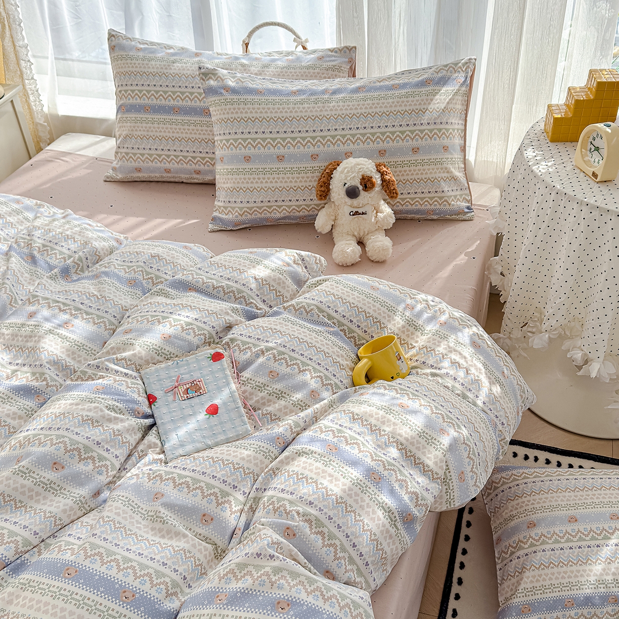 91家纺网 家纺一手货源 找家纺 元禾 2026新款12868新疆全棉单品被套系列（提供质检报告） 云织熊熊