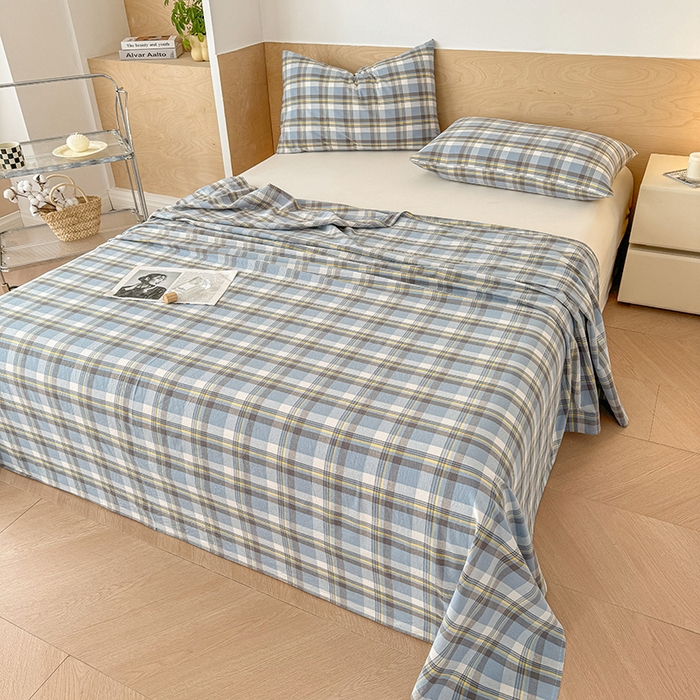 91家纺网 家纺一手货源 找家纺 （总）晓时候 2025新款100%全棉色织水洗棉床单全棉床单纯棉床单