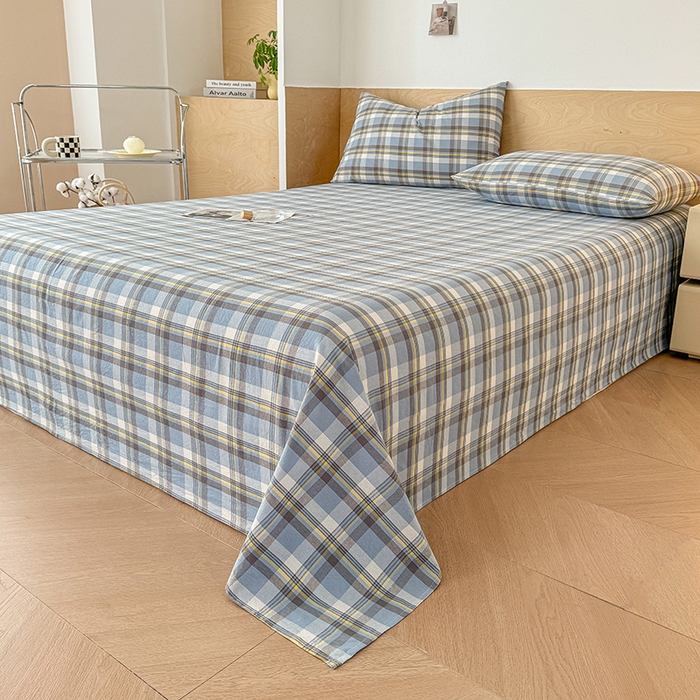 91家纺网 家纺一手货源 找家纺 （总）晓时候 2025新款100%全棉色织水洗棉床单全棉床单纯棉床单