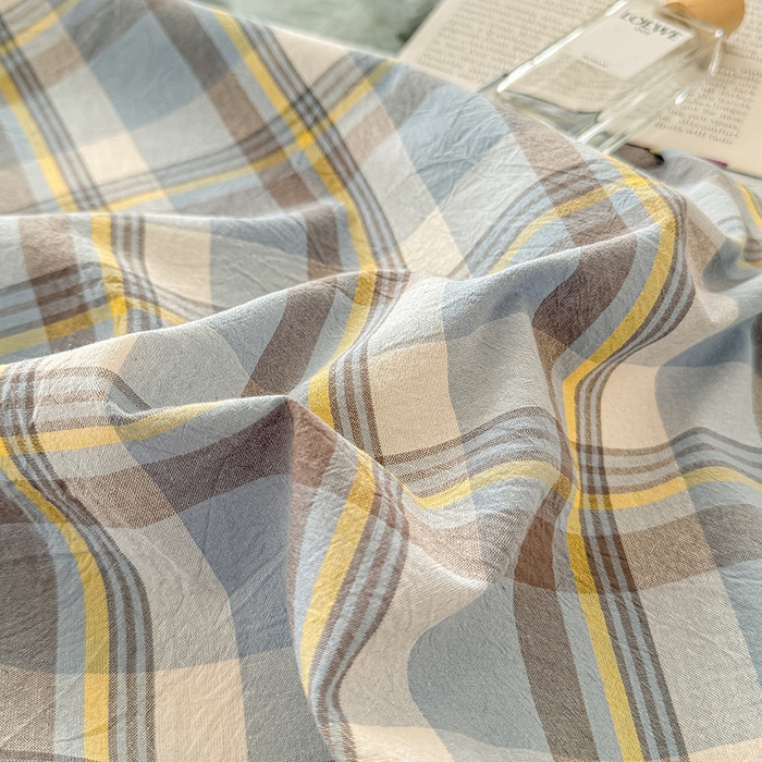 91家纺网 家纺一手货源 找家纺 （总）晓时候 2025新款100%全棉色织水洗棉床单全棉床单纯棉床单