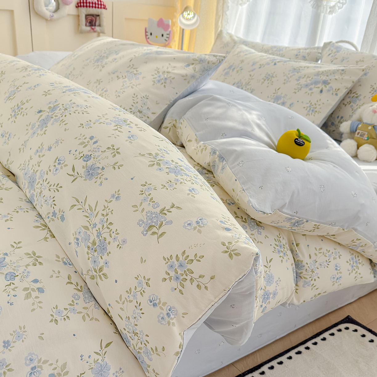 91家纺网 家纺一手货源 找家纺 元禾 2026新款12868新疆全棉纯棉单品床单系列（提供质检报告） 苏林-米蓝