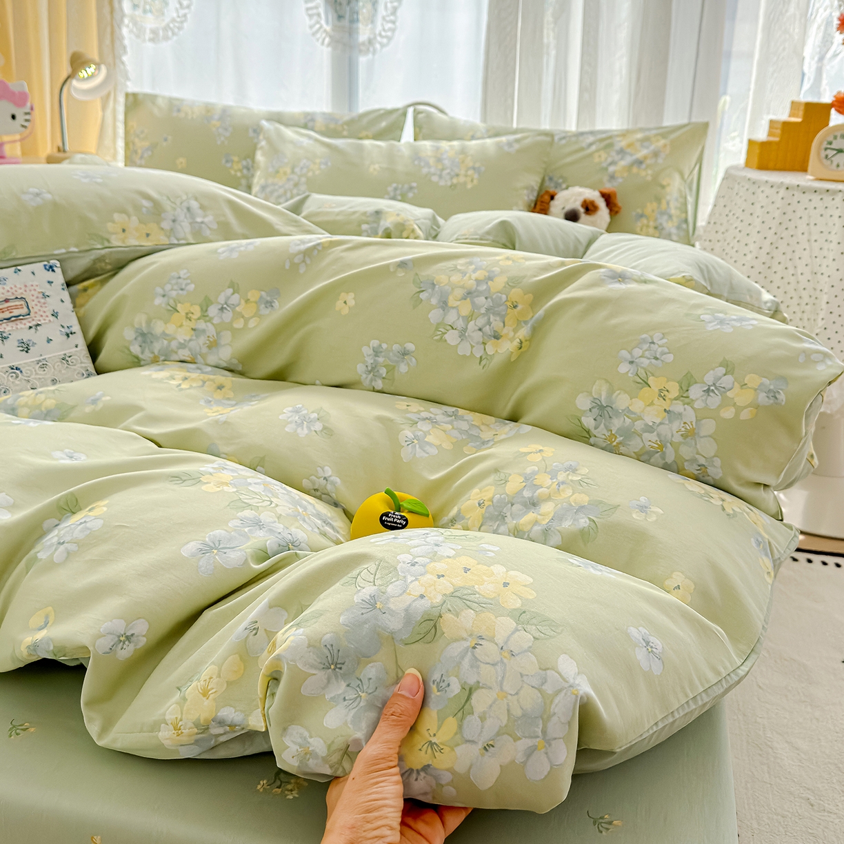 91家纺网 家纺一手货源 找家纺 元禾 2026新款12868新疆全棉纯棉单品床单系列（提供质检报告） 初夏花蕊