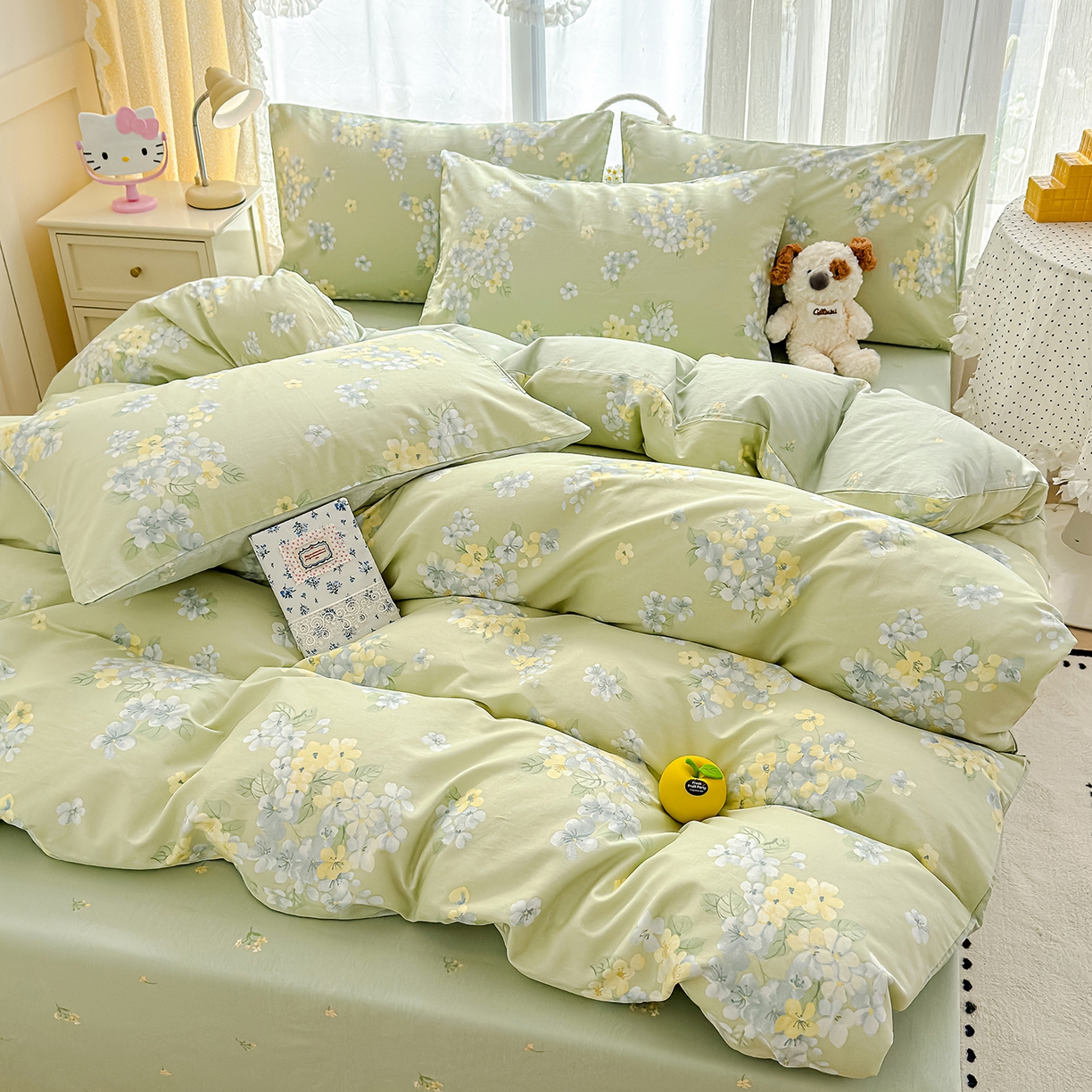 91家纺网 家纺一手货源 找家纺 元禾 2026新款12868新疆全棉纯棉单品床单系列（提供质检报告） 初夏花蕊