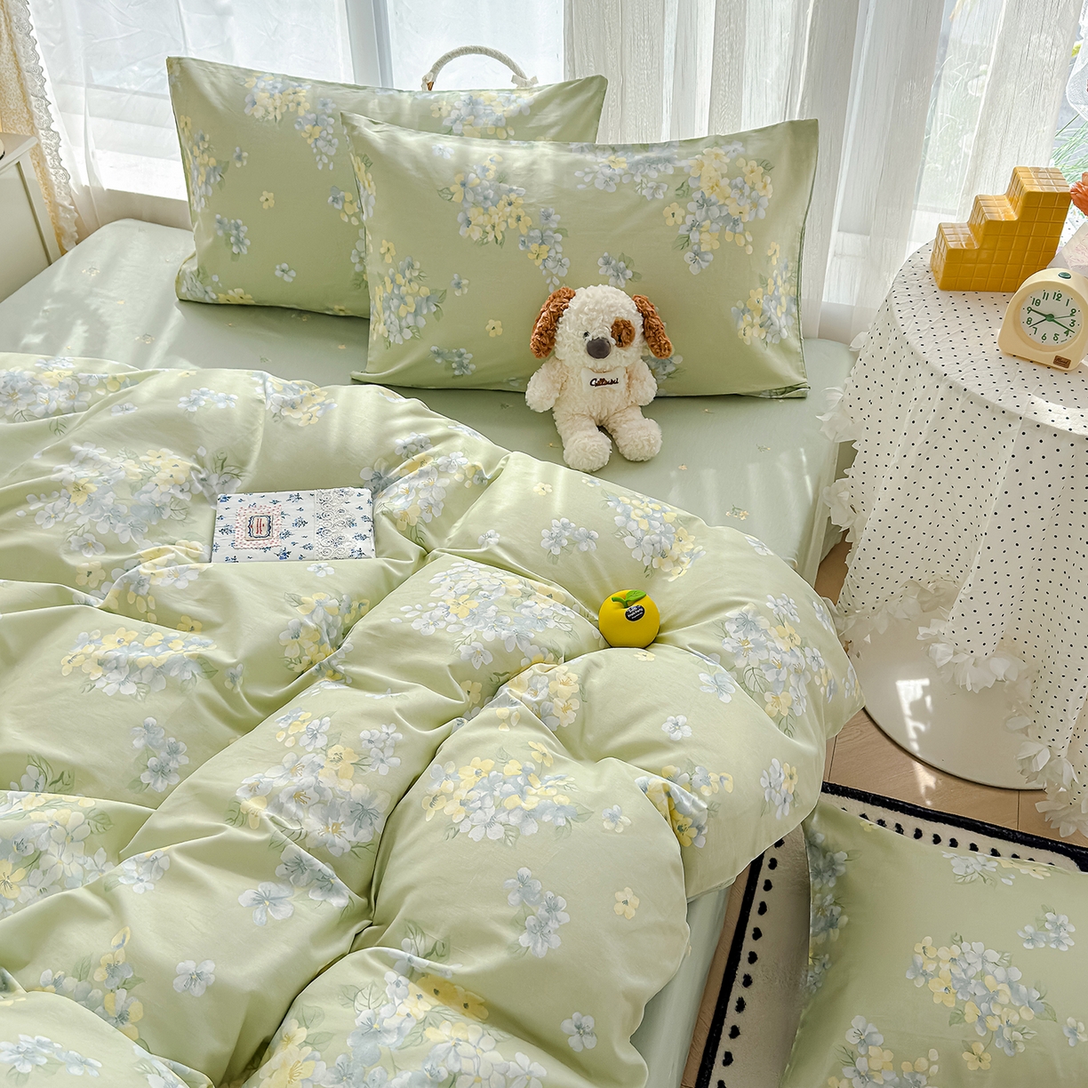 91家纺网 家纺一手货源 找家纺 元禾 2026新款12868新疆全棉纯棉单品床单系列（提供质检报告） 初夏花蕊