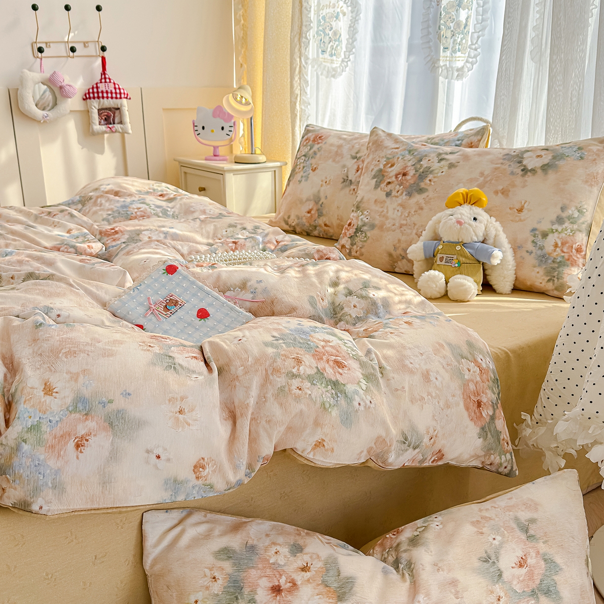 91家纺网 家纺一手货源 找家纺 元禾 2026新款12868新疆全棉纯棉单品床单系列（提供质检报告） 锦绣园