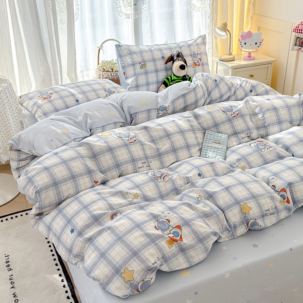 91家纺网 家纺一手货源 找家纺 元禾 2026新款12868新疆全棉单品枕套系列（提供质检报告） 快乐星球