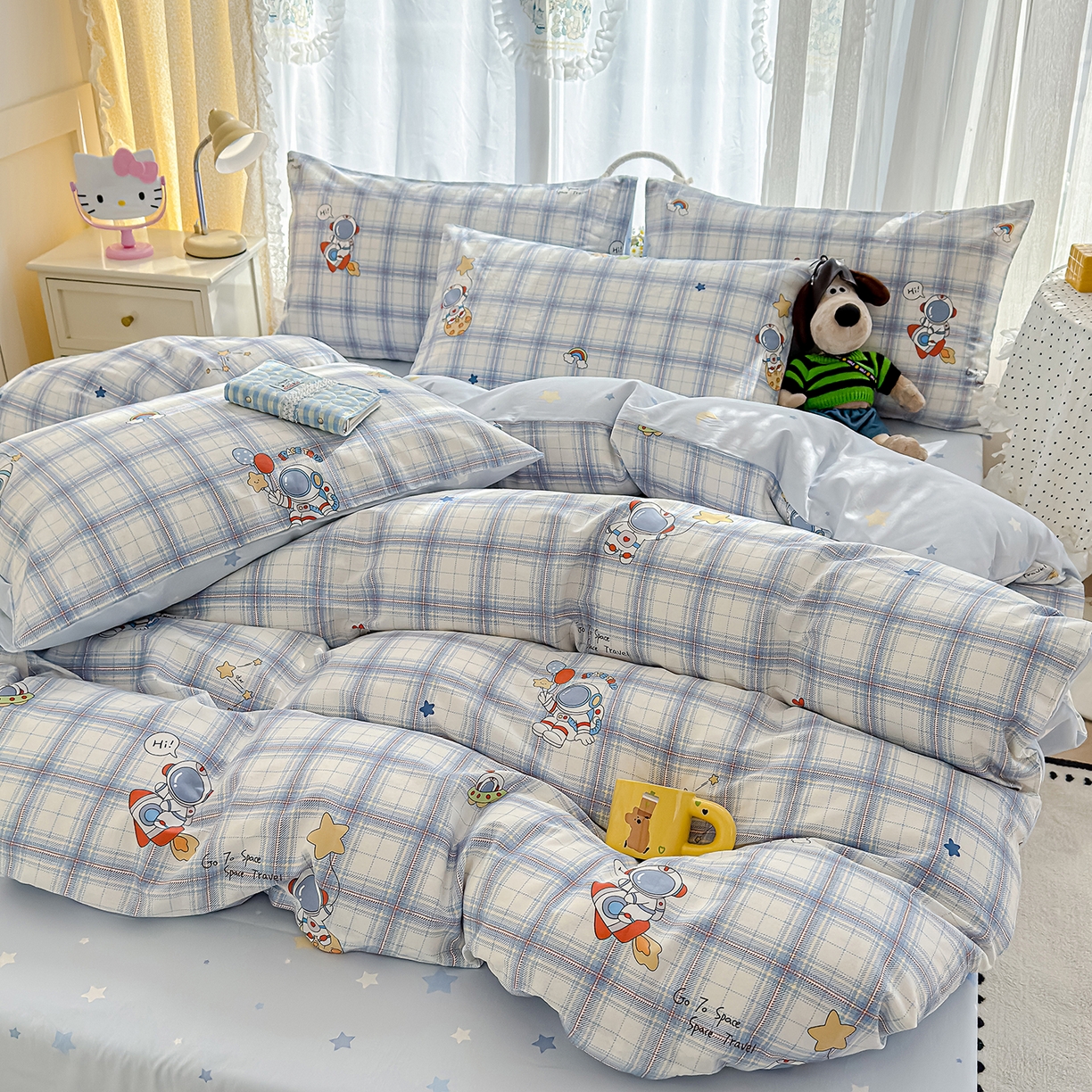 91家纺网 家纺一手货源 找家纺 元禾 2026新款12868新疆全棉单品枕套系列（提供质检报告） 快乐星球