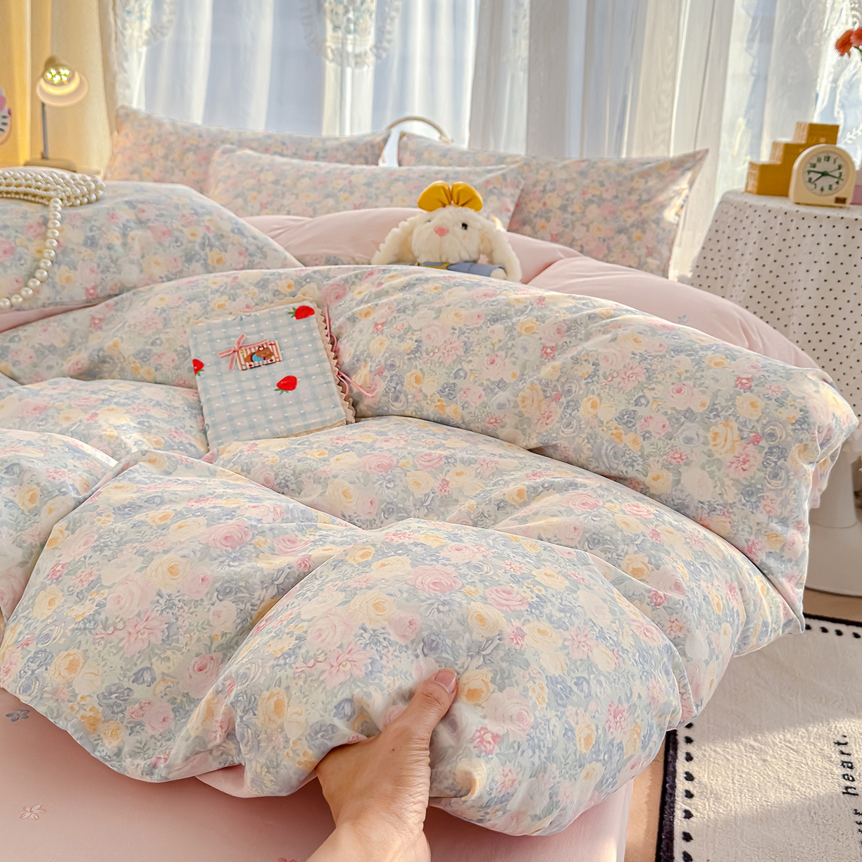 91家纺网 家纺一手货源 找家纺 元禾 2026新款12868新疆全棉单品枕套系列（提供质检报告） 岚花绪-灰