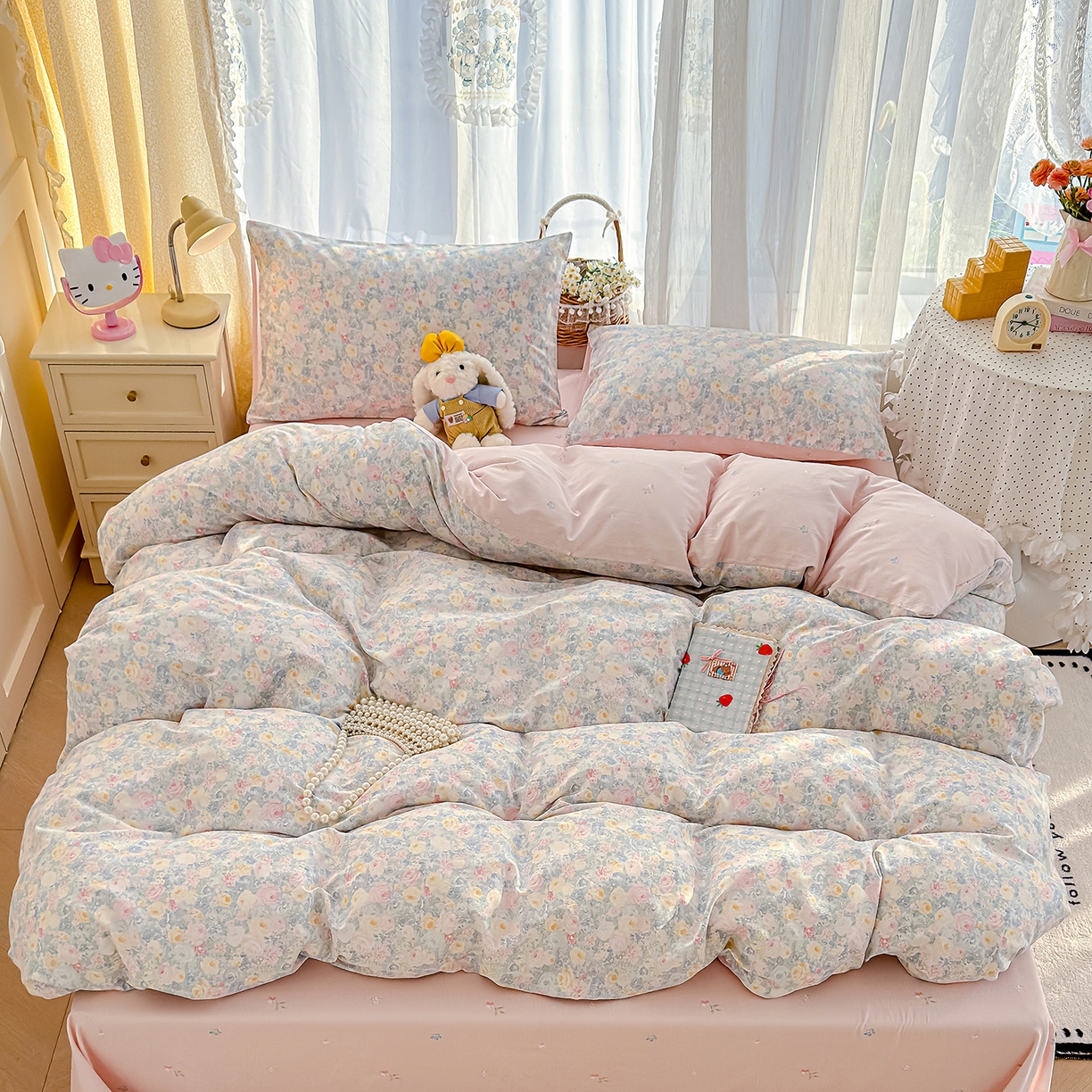 91家纺网 家纺一手货源 找家纺 元禾 2026新款12868新疆全棉单品枕套系列（提供质检报告） 岚花绪-灰