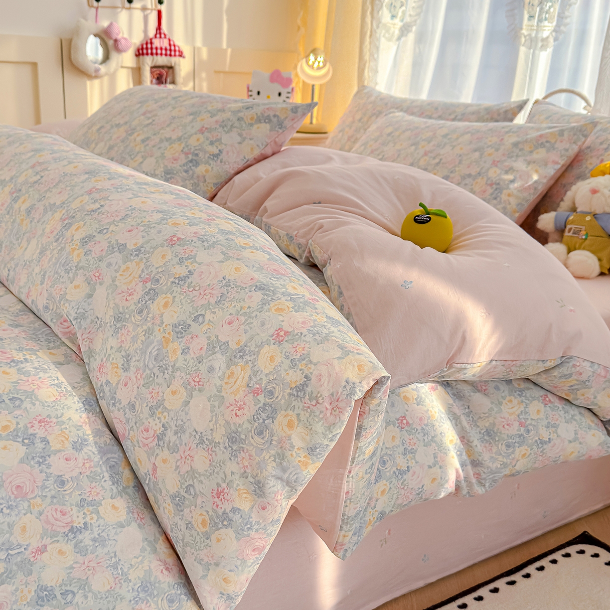 91家纺网 家纺一手货源 找家纺 元禾 2026新款12868新疆全棉单品枕套系列（提供质检报告） 岚花绪-灰