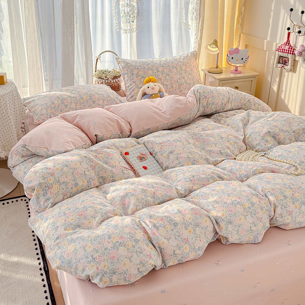 91家纺网 家纺一手货源 找家纺 元禾 2026新款12868新疆全棉单品枕套系列（提供质检报告） 岚花绪-灰