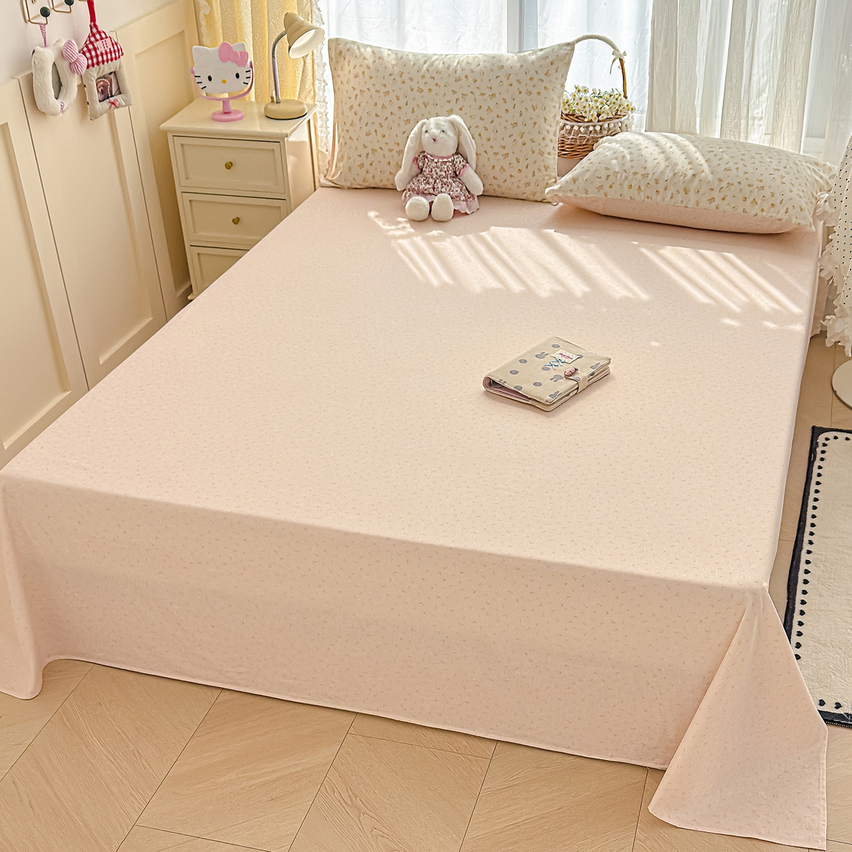 91家纺网 家纺一手货源 找家纺 元禾 2026新款12868新疆全棉单品枕套系列（提供质检报告） 奶油花篱