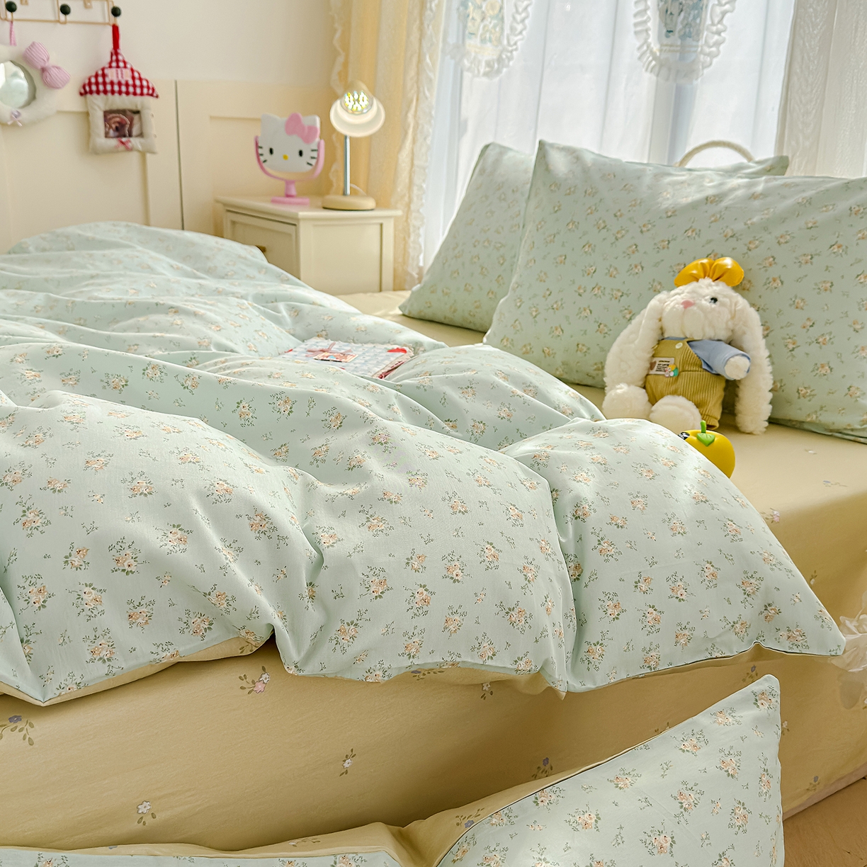 91家纺网 家纺一手货源 找家纺 元禾 2026新款12868新疆全棉纯棉单品床单系列（提供质检报告） 疏影梦境