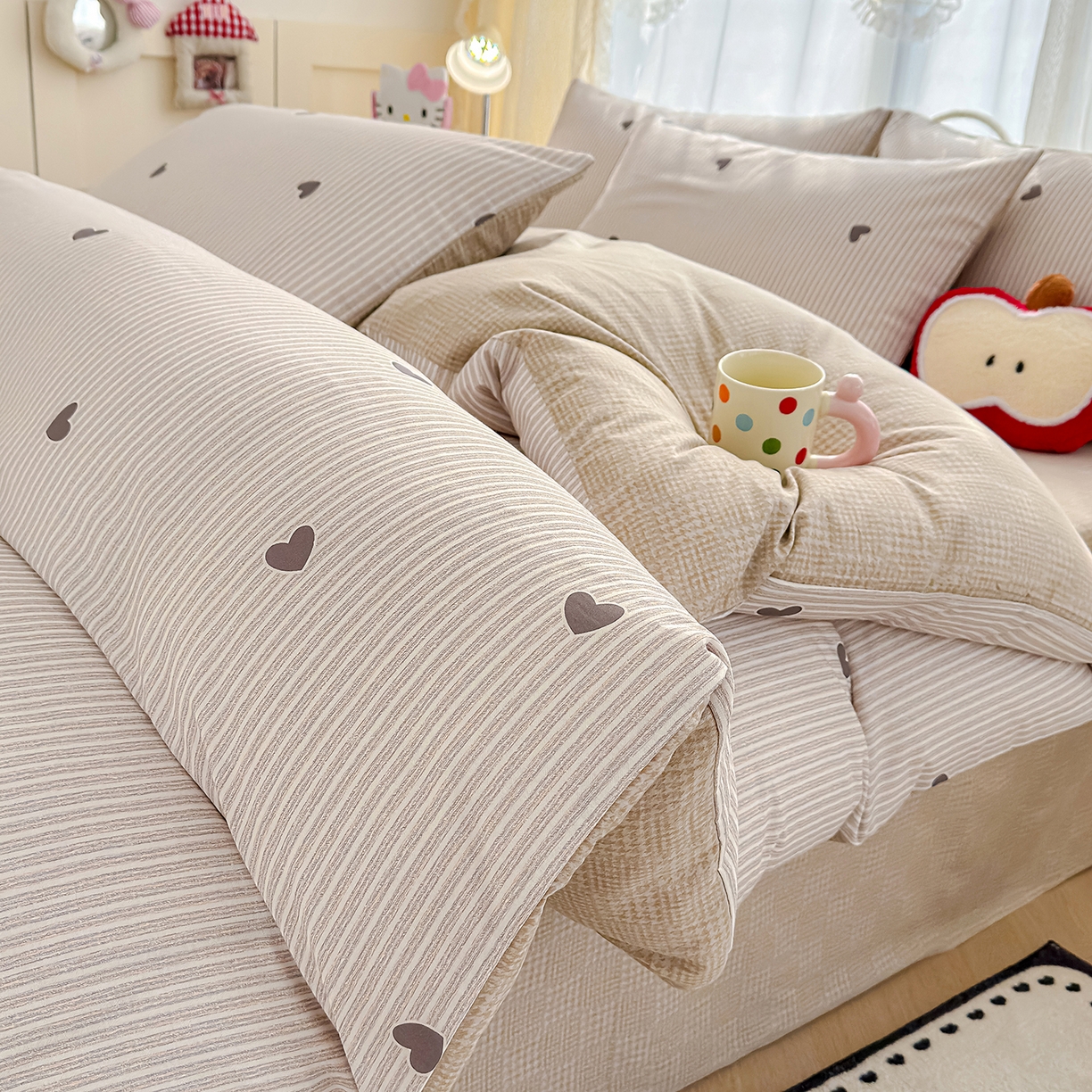 91家纺网 家纺一手货源 找家纺 元禾 2026新款12868新疆全棉纯棉单品床单系列（提供质检报告） 心动回忆