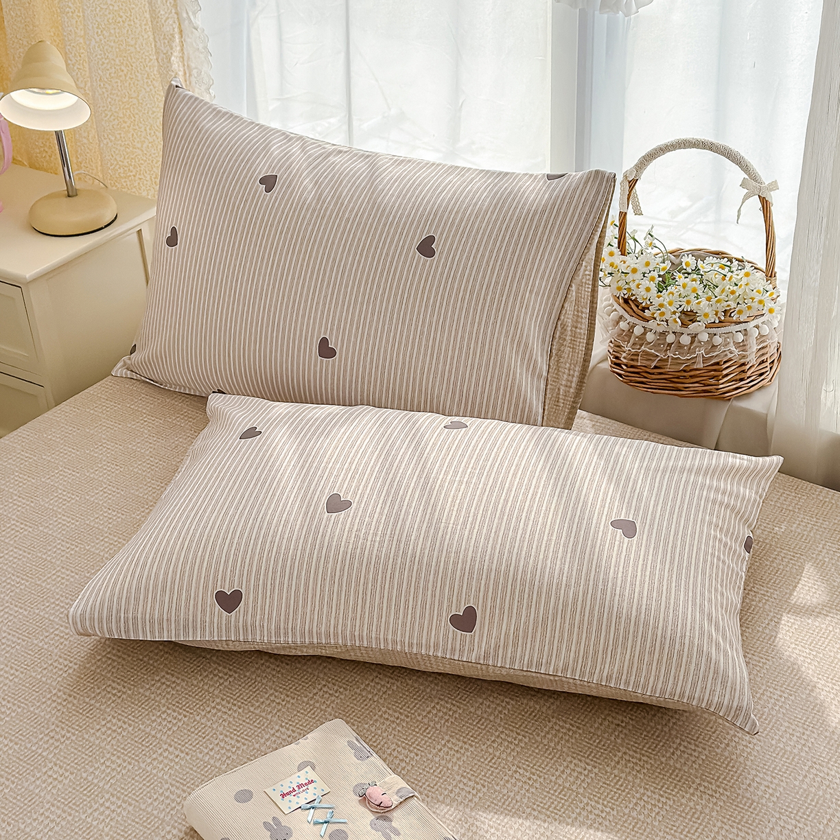 91家纺网 家纺一手货源 找家纺 元禾 2026新款12868新疆全棉纯棉单品床单系列（提供质检报告） 心动回忆